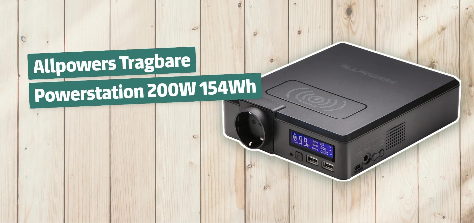 Allpowers Tragbare Powerstation 200W 154Wh