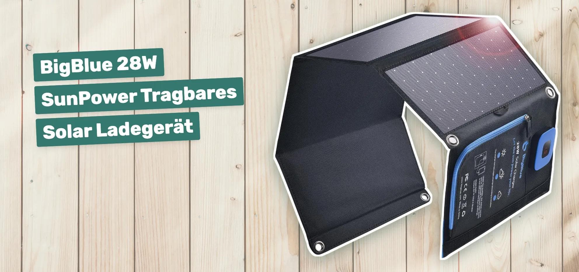 BigBlue 28W SunPower Tragbares Solar Ladegerät