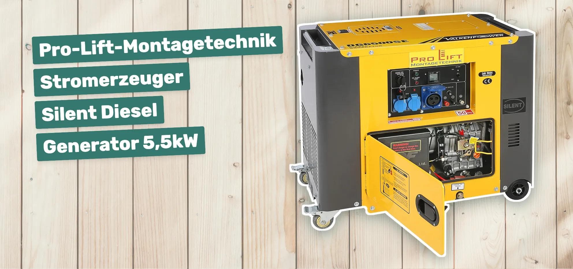 Pro-Lift-Montagetechnik Stromerzeuger Silent Diesel Generator 5,5kW