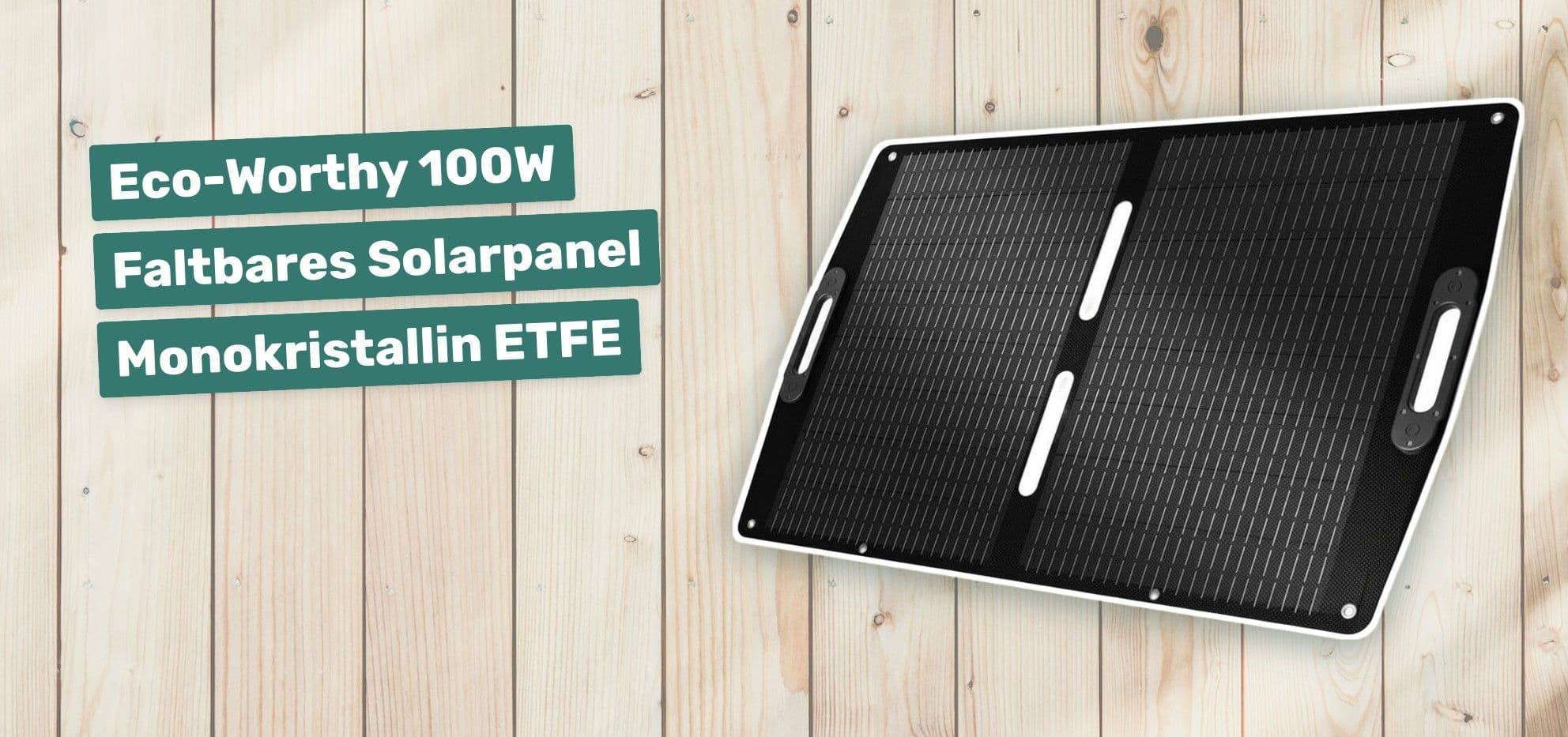 Eco-Worthy 100W Faltbares Solarpanel Monokristallin ETFE