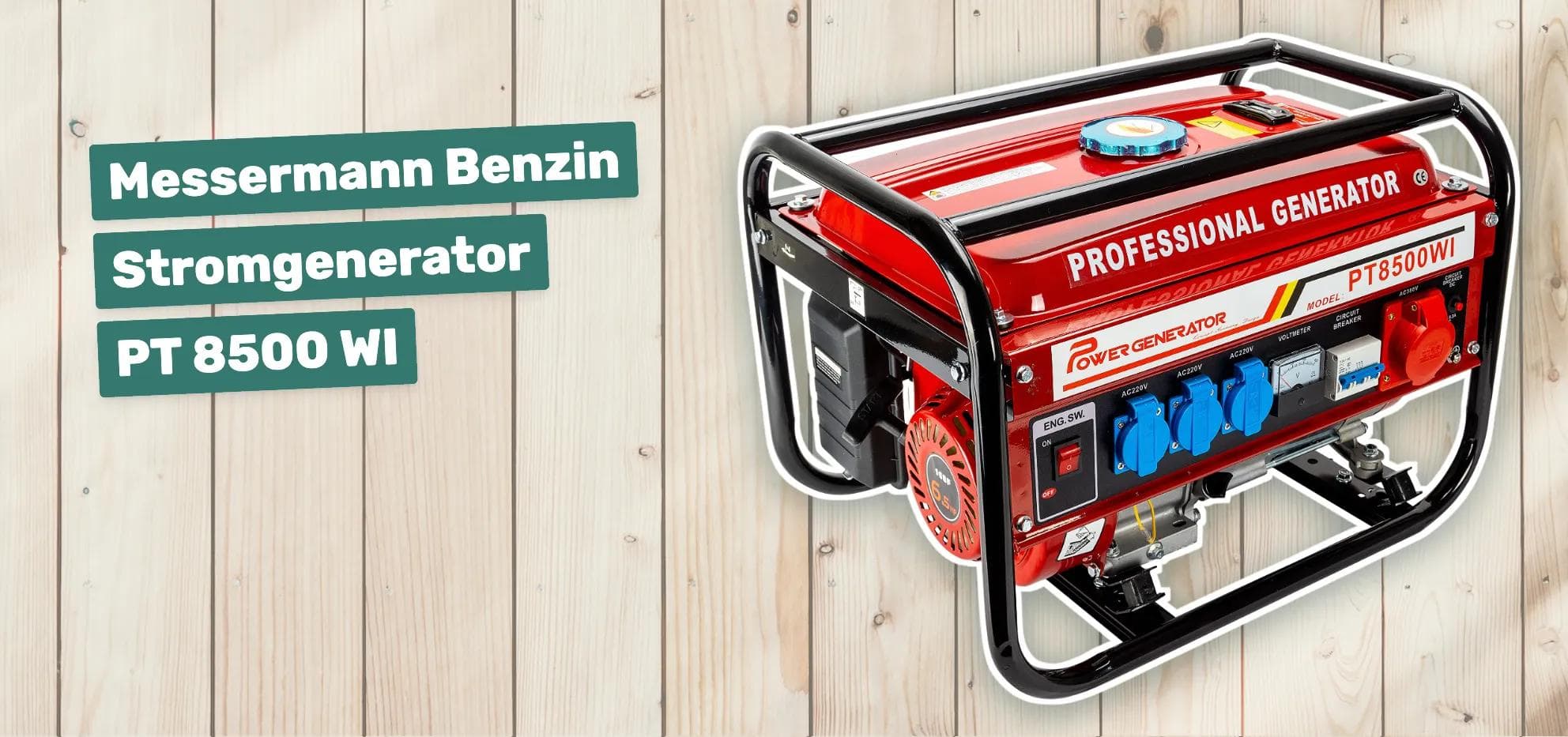 Messermann Benzin Stromgenerator PT 8500 WI