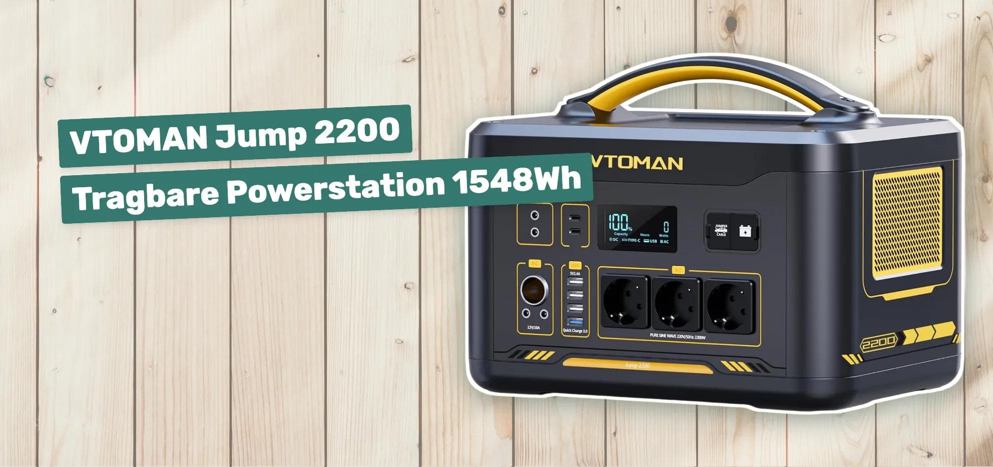 VTOMAN Jump 2200 Tragbare Powerstation 1548Wh