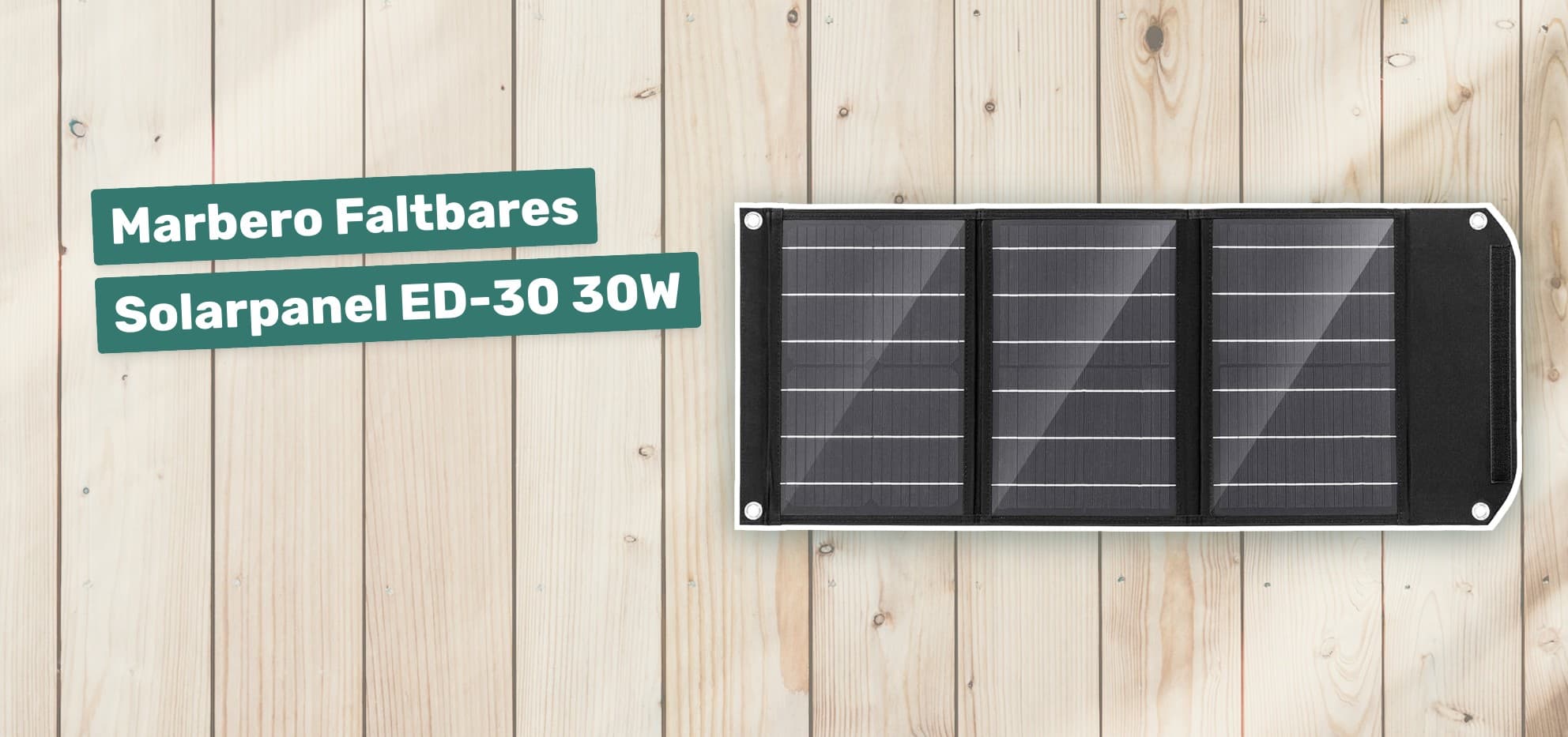 Marbero Faltbares Solarpanel ED-30 30W