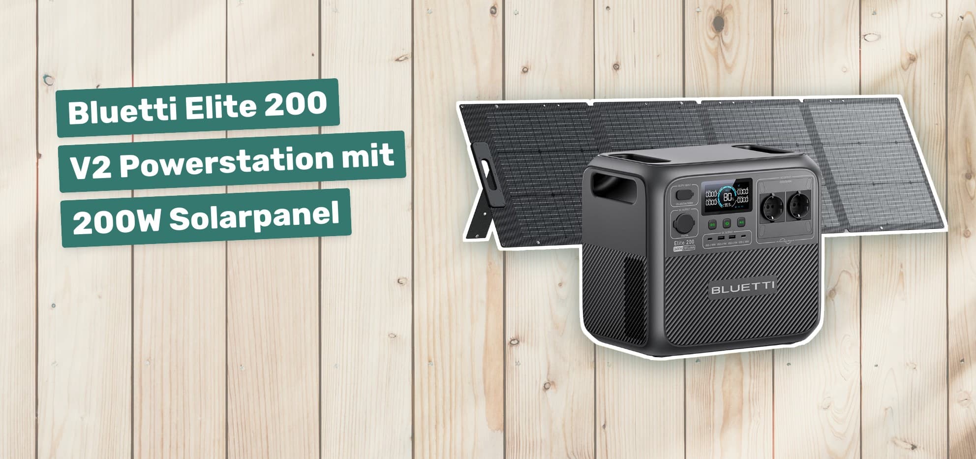 Bluetti Elite 200 V2 Powerstation mit 200W Solarpanel
