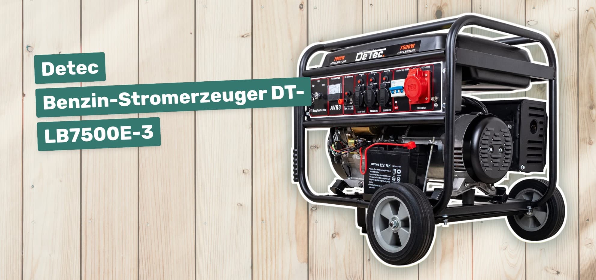 Detec Benzin-Stromerzeuger DT-LB7500E-3
