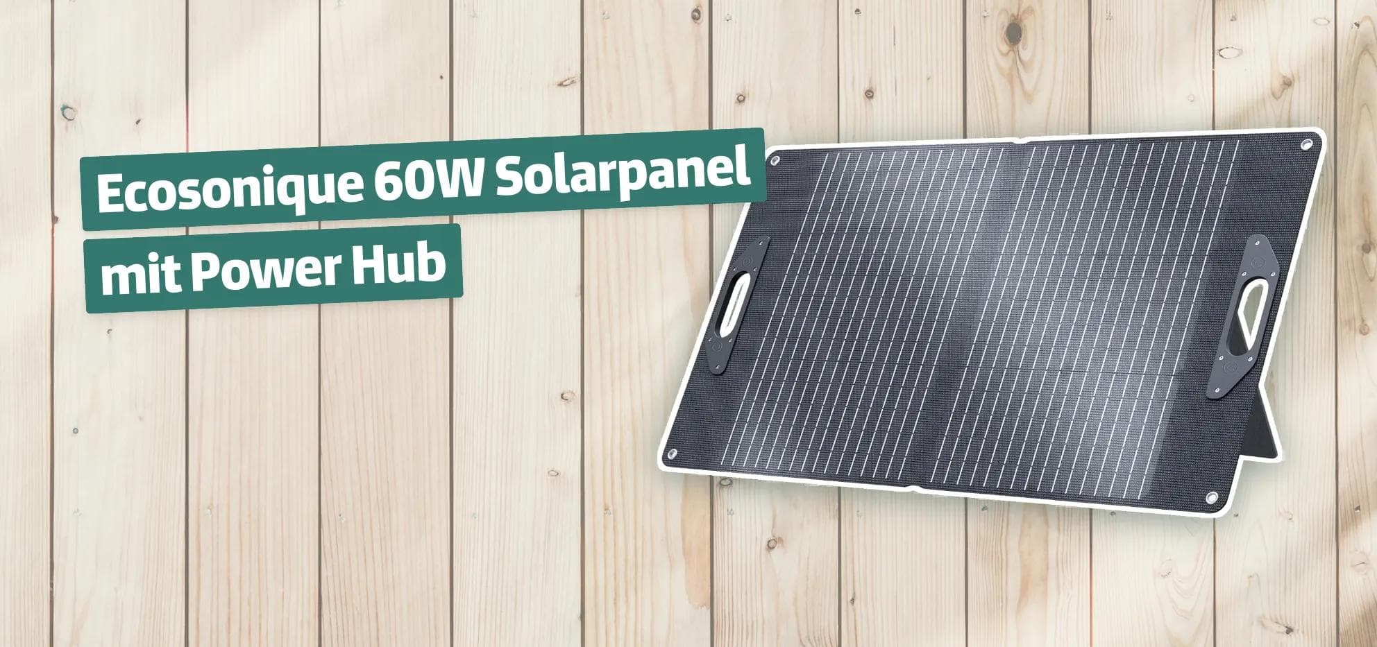 Ecosonique 60W Solarpanel mit Power Hub