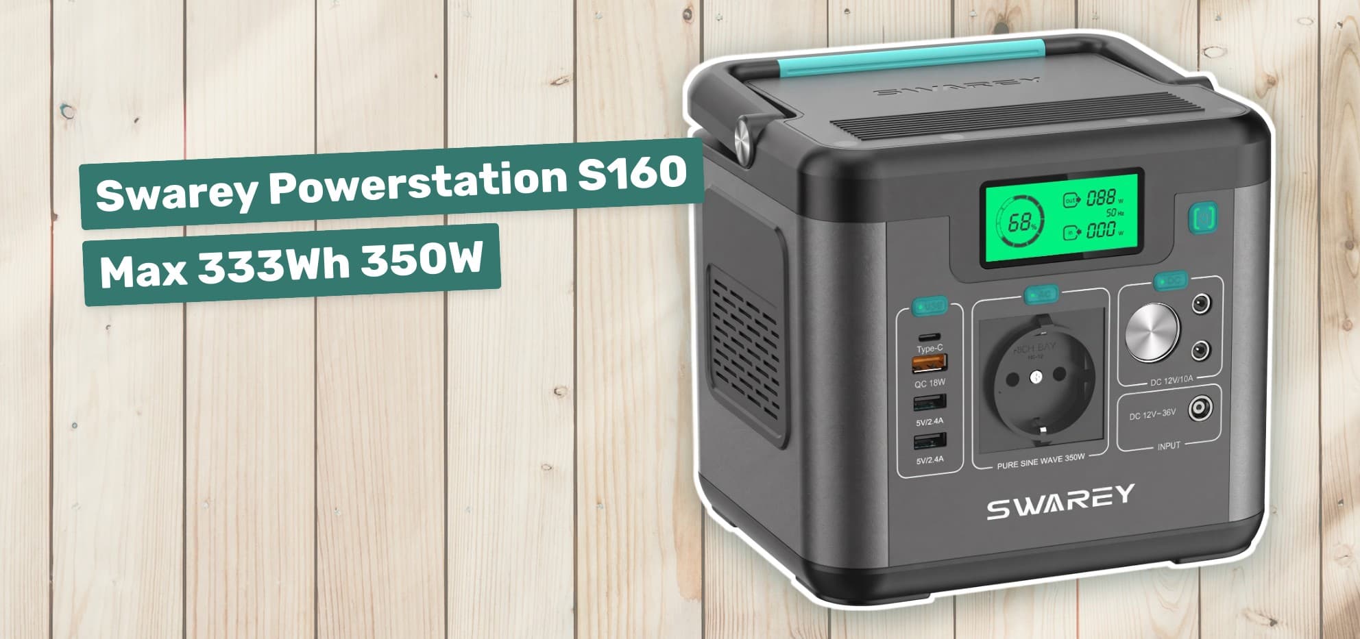 Swarey Powerstation S160 Max 333Wh 350W