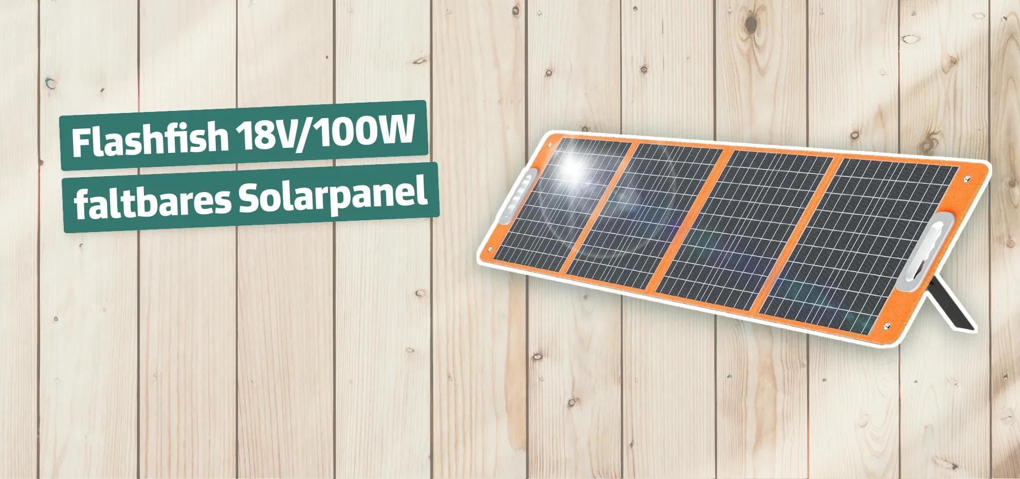 Flashfish 18V/100W faltbares Solarpanel