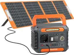 Ff Flashfish Powerstation P66A mit Solarpanel TSP100
