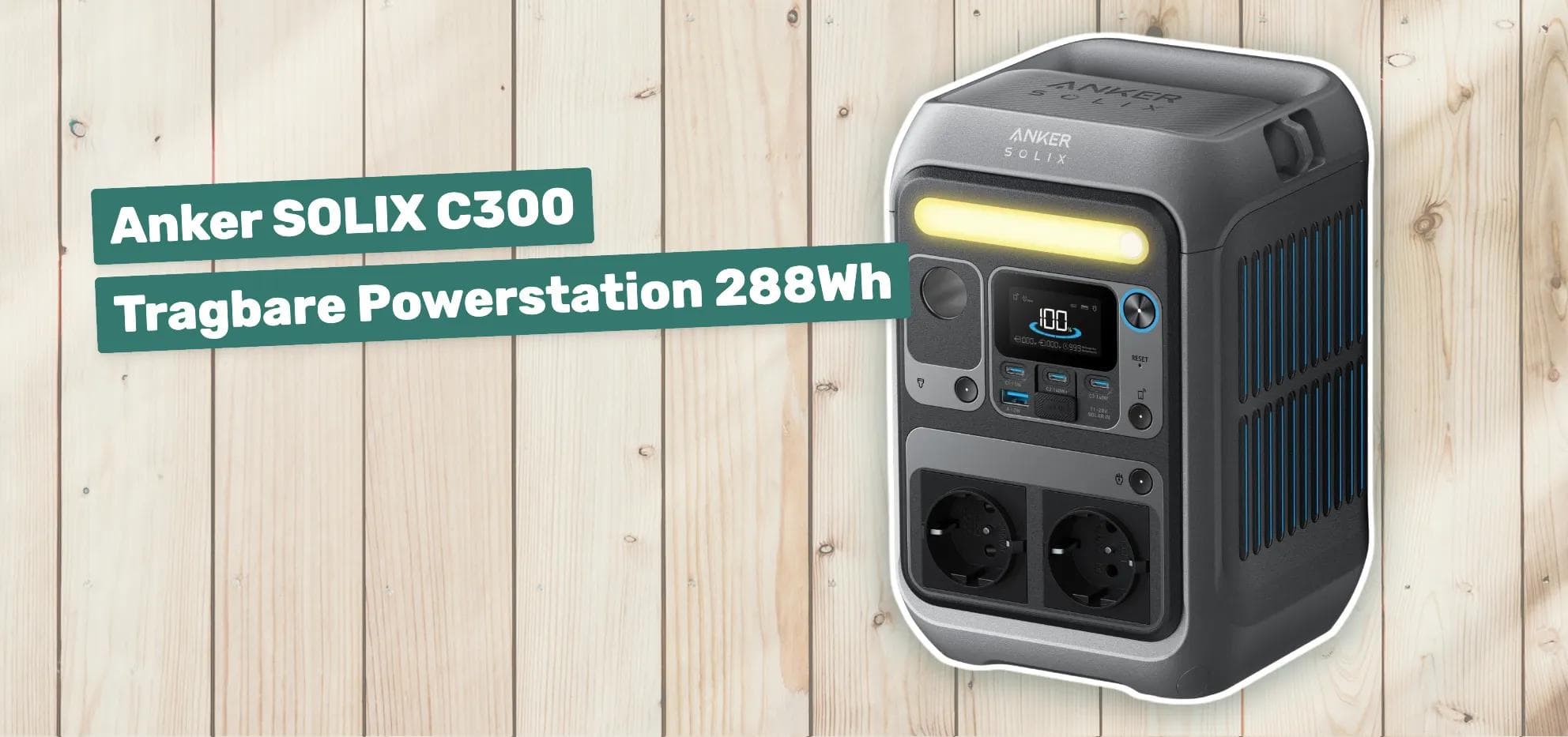 Anker SOLIX C300 Tragbare Powerstation 288Wh