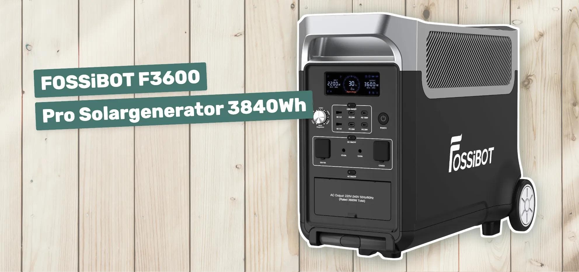 FOSSiBOT F3600 Pro Solargenerator 3840Wh