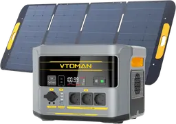 VTOMAN FlashSpeed 2400 Powerstation mit 400W Solarpanel