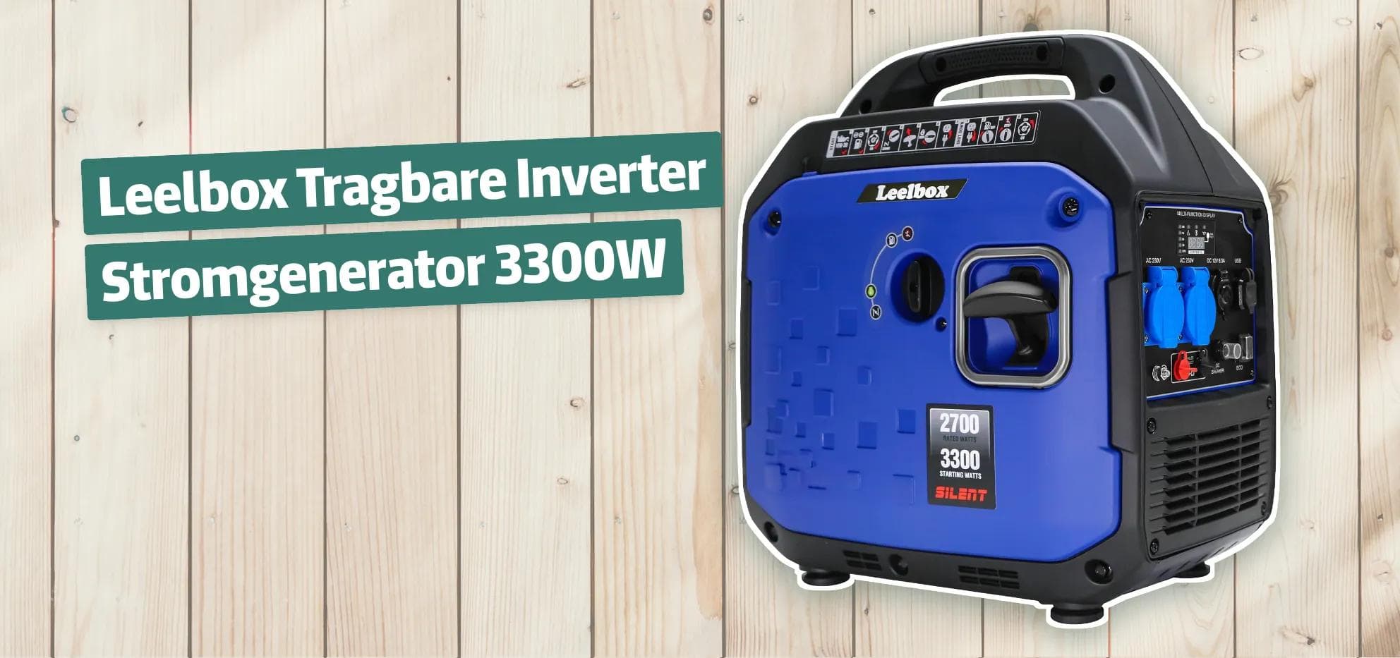 Leelbox Tragbare Inverter Stromgenerator 3300W