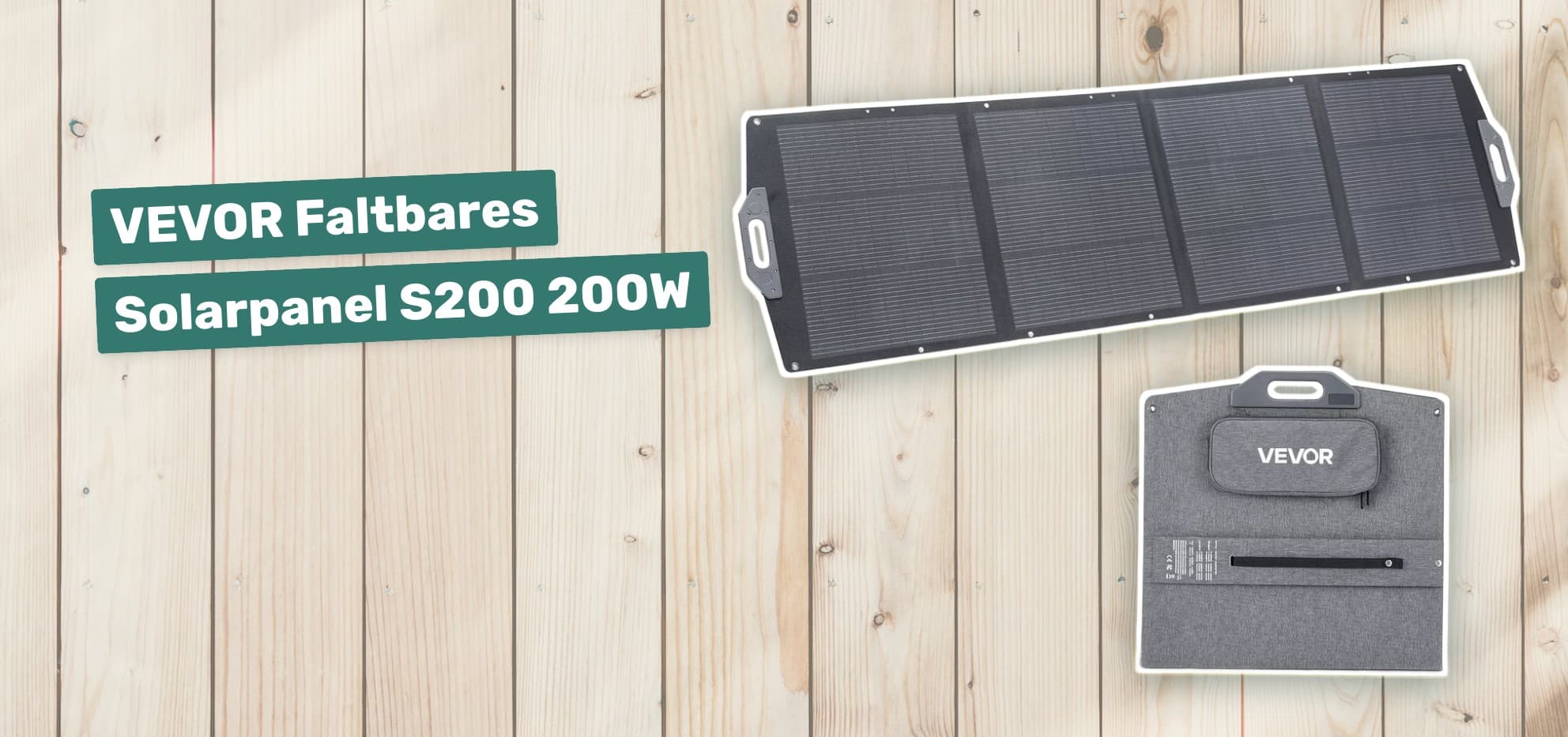 VEVOR Faltbares Solarpanel S200 200W