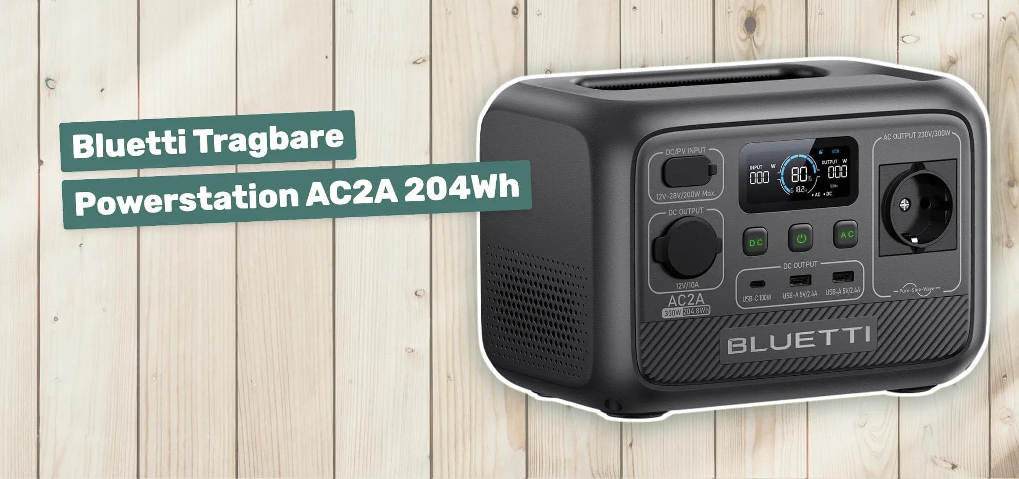 Bluetti Tragbare Powerstation AC2A 204Wh
