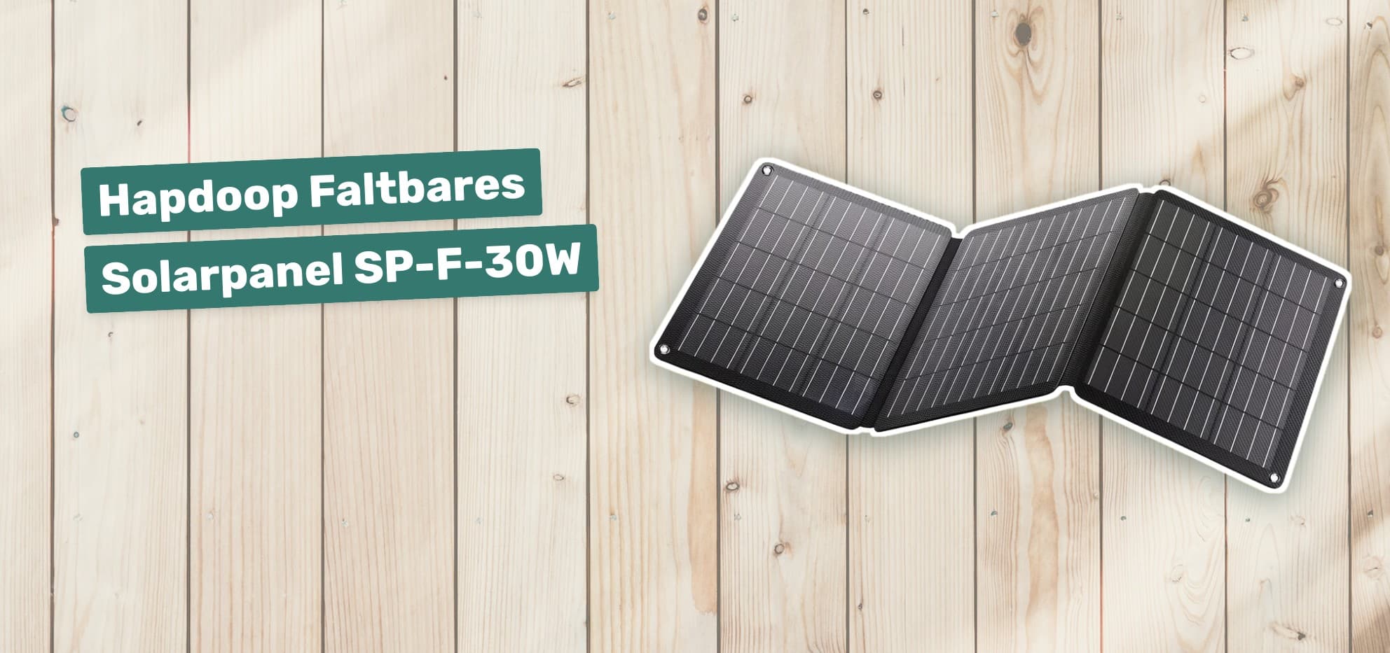 Hapdoop Faltbares Solarpanel SP-F-30W